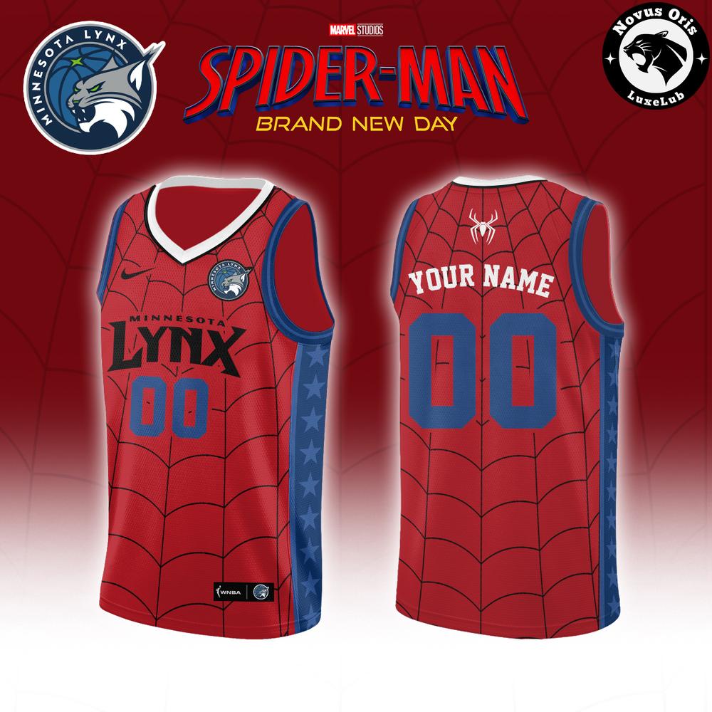 Spider-Man x Minnesota Lynx Brand New Day 2026 Custom Basketball Jersey 1 - Unicasport Spider-Man x Minnesota Lynx Brand New Day 2026 Custom Basketball Jersey