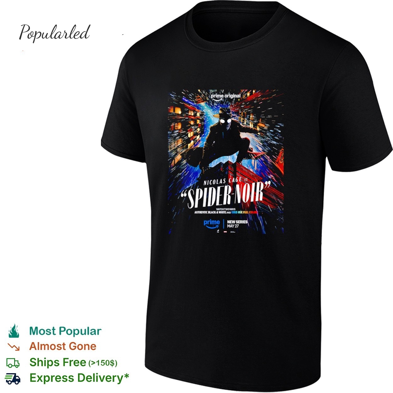 Spider-Noir Starring Nicolas Cage New Series Poster True Hue Full Color Version shirt