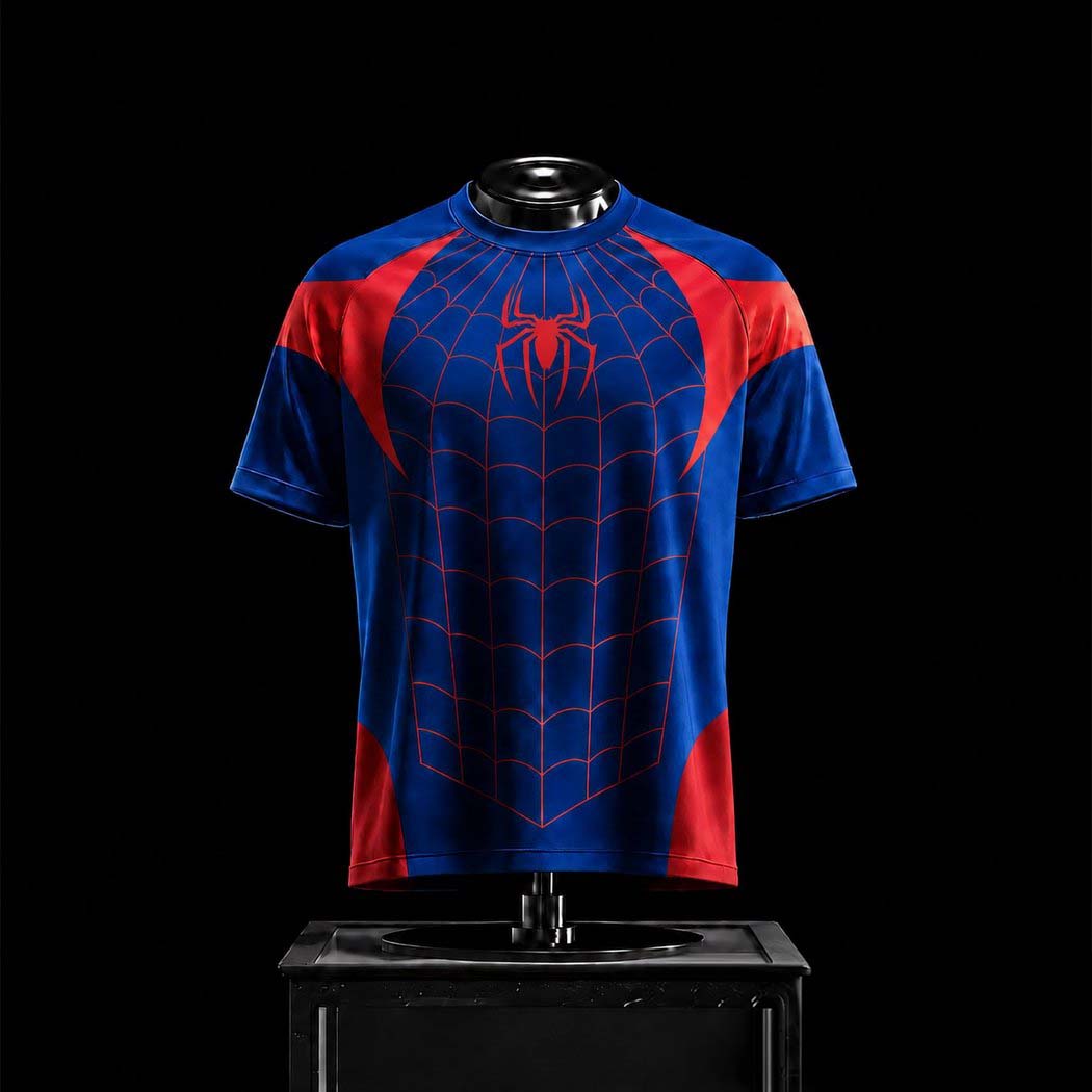 SpiderMan Crew Neck Football Jersey 1 - Unicasport SpiderMan Crew Neck Football Jersey