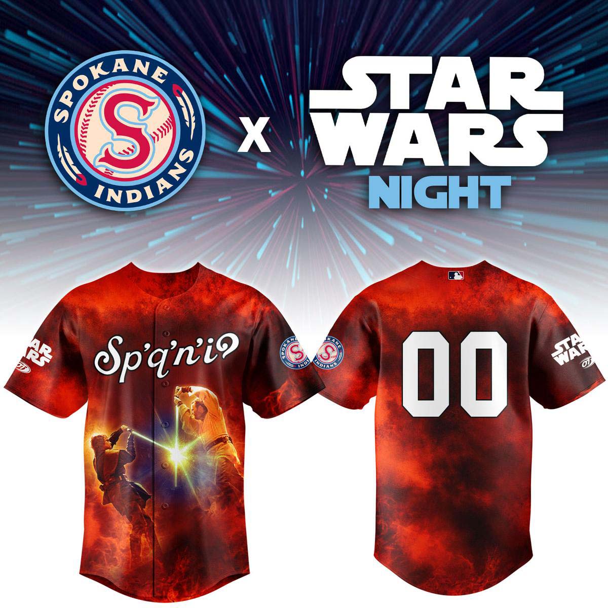 Spokane Indians Limited Custom Star Wars Night Game Jersey 1 - Unicasport Spokane Indians Limited Custom Star Wars Night Game Jersey