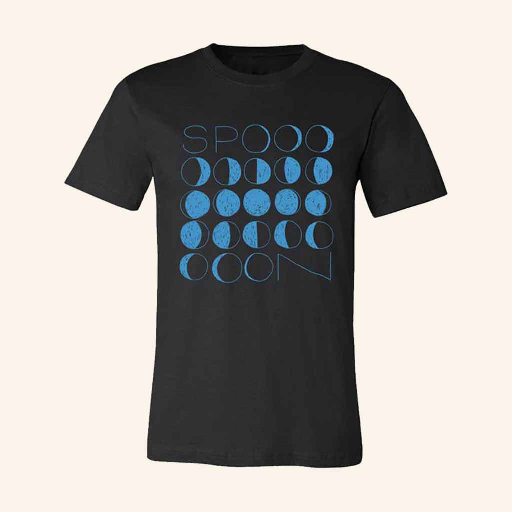 Spoon Merch Moon Phases Black T-Shirt Music Lover Gift Ideas For Him
