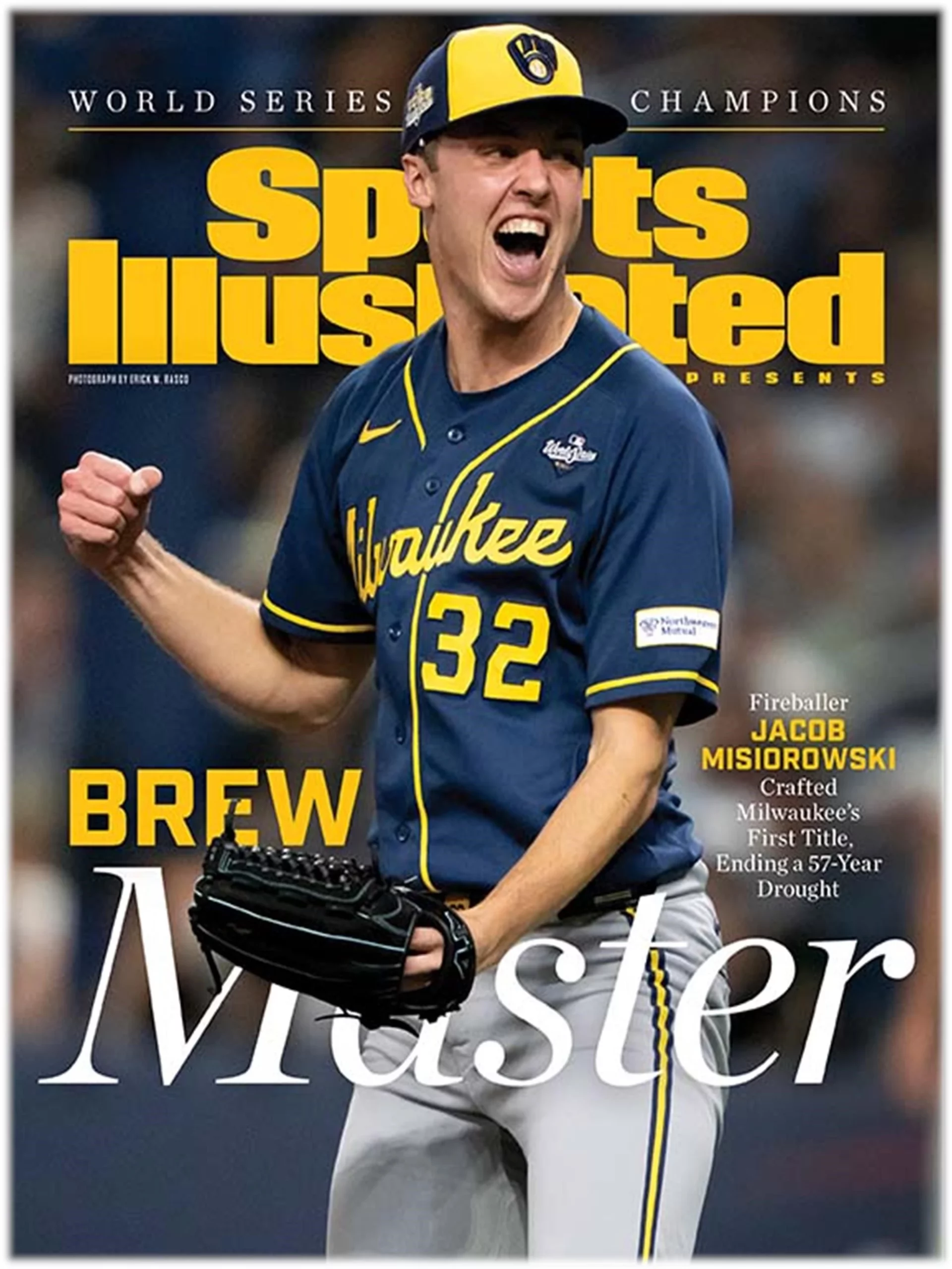Sport Illustrated Milwaukee Brewers World Series Champions Brew Master Starring Fireballer Jacob Misiorowski Poster