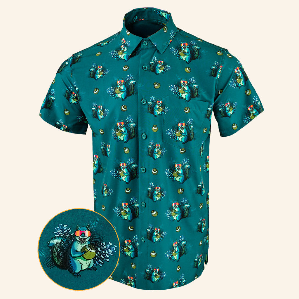 Squirrel Bomb Button Down Shirt Tactical Shirt Hawaii Style Present For Husband