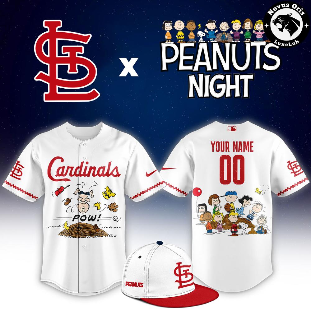 St. Louis Cardinals x Peanuts Night Limited Edition Baseball Jersey