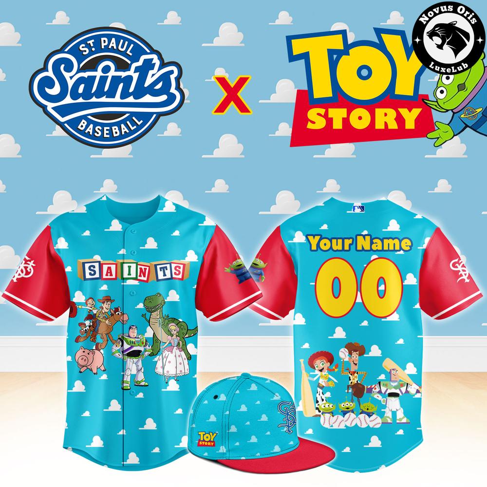 St. Paul Saints x Toy Story Night Woody Buzz Lightyear Custom Baseball Jersey 1 - Unicasport St. Paul Saints x Toy Story Night Woody Buzz Lightyear Custom Baseball Jersey