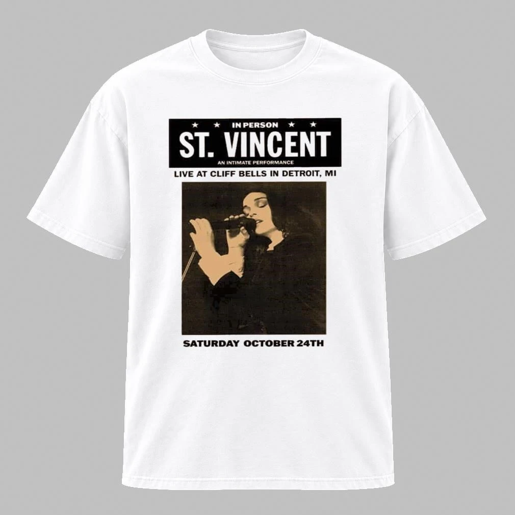 St Vincent Live At Cliff Bells 2026 Concert On October 24 2026 In Detroit Michigan Shirt