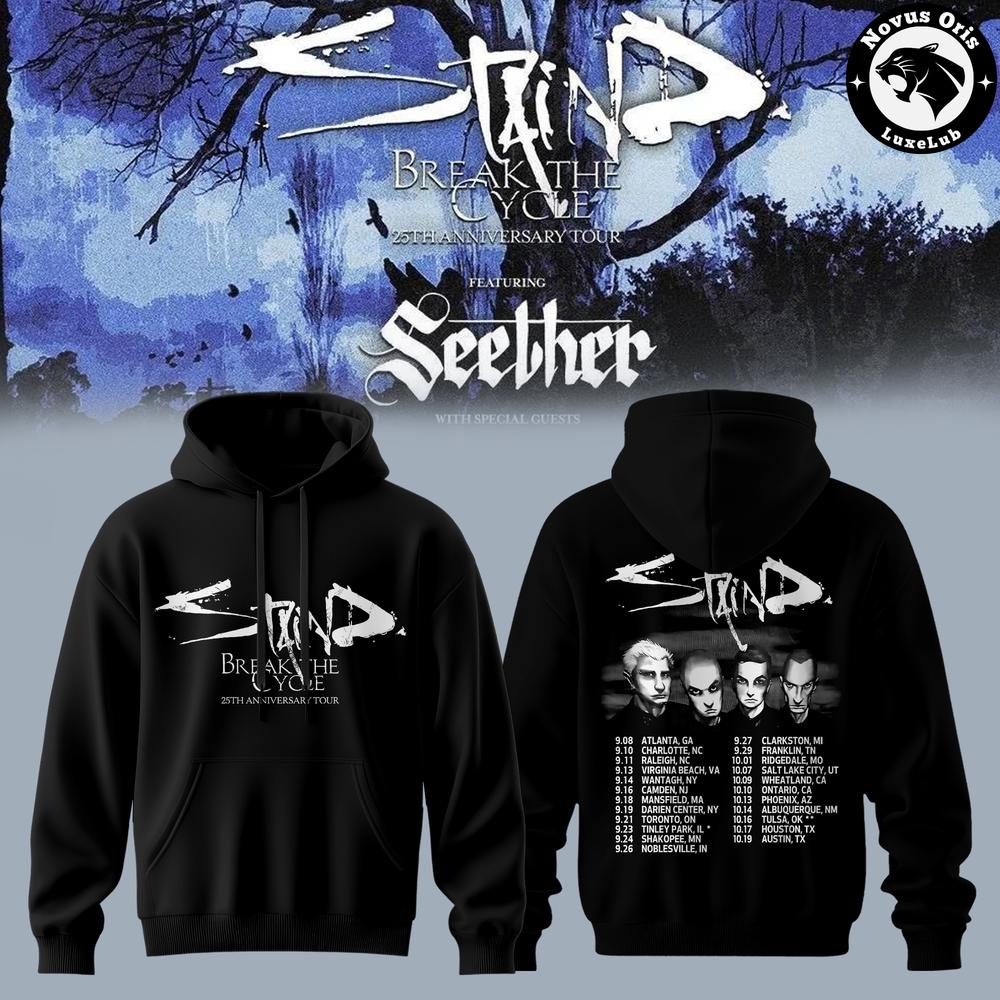 Staind Break The Cycle 25th Anniversary Tour 2026 Hoodie 1 - Unicasport Staind Break The Cycle 25th Anniversary Tour 2026 Hoodie