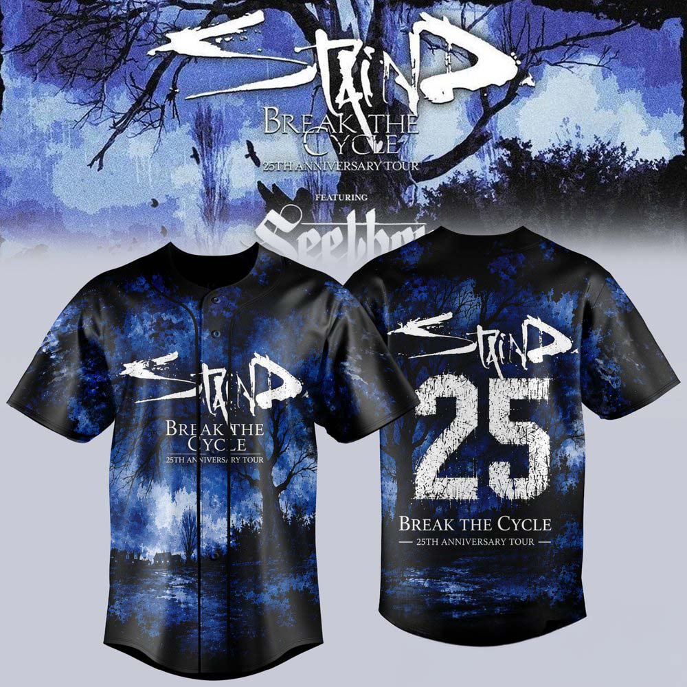 Staind Break The Cycle 25th Anniversary Tour Baseball Jersey 1 - Unicasport Staind Break The Cycle 25th Anniversary Tour Baseball Jersey