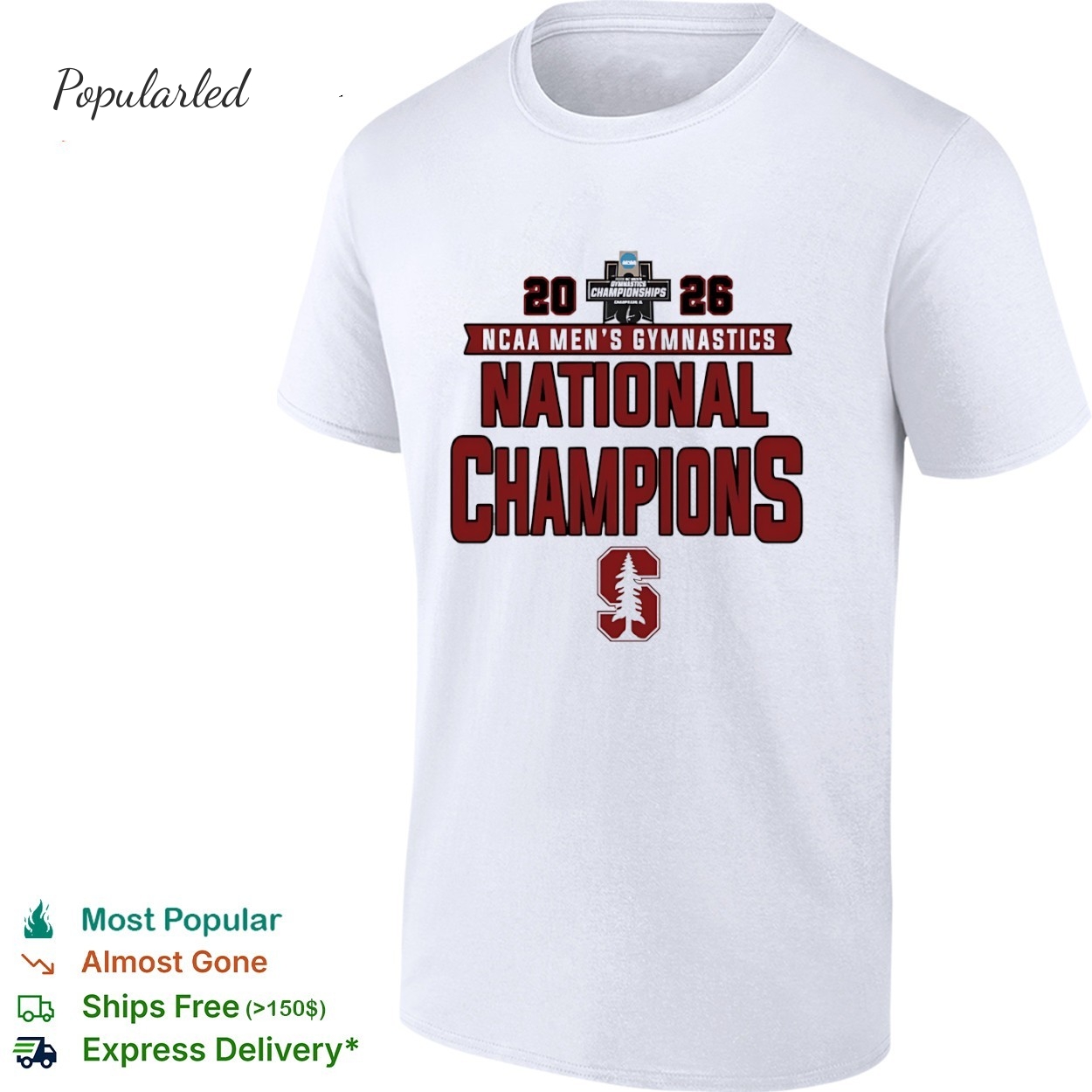 Stanford Cardinal NCAA Mens Gymnastics National Champions 2026 shirt