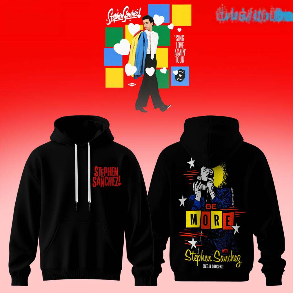 Stephen Sanchez Sing Love Again Tour Black Graphic Hoodie - Gift Idea for Fans