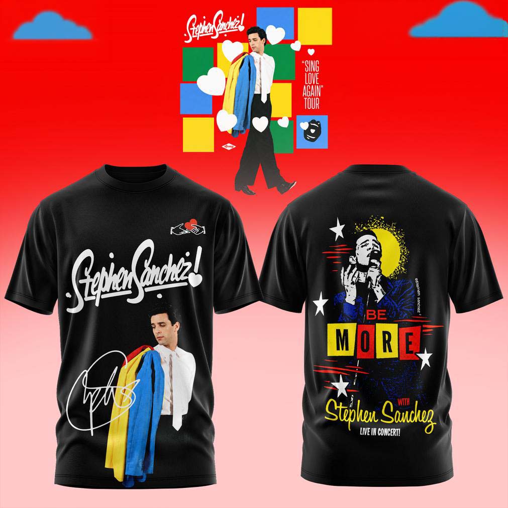 Stephen Sanchez Sing Love Again Tour Black Graphic T Shirt - Best Gift for Fans