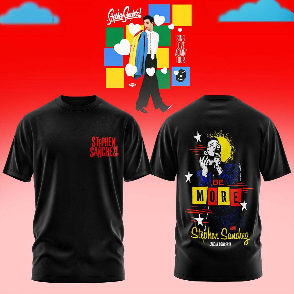 Stephen Sanchez Sing Love Again Tour Black Logo T Shirt - Best Gift for Fans