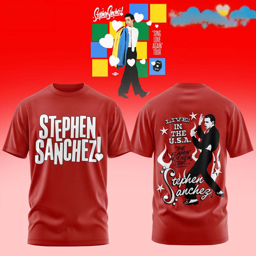 Stephen Sanchez Sing Love Again Tour Red Graphic T-Shirt - Best Gift for Fans