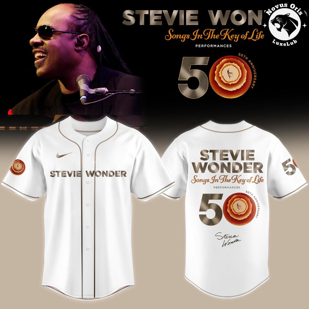 Stevie Wonder Songs in the Key of Life 50th Anniversary Baseball Jersey 1 - Unicasport Stevie Wonder Songs in the Key of Life 50th Anniversary Baseball Jersey
