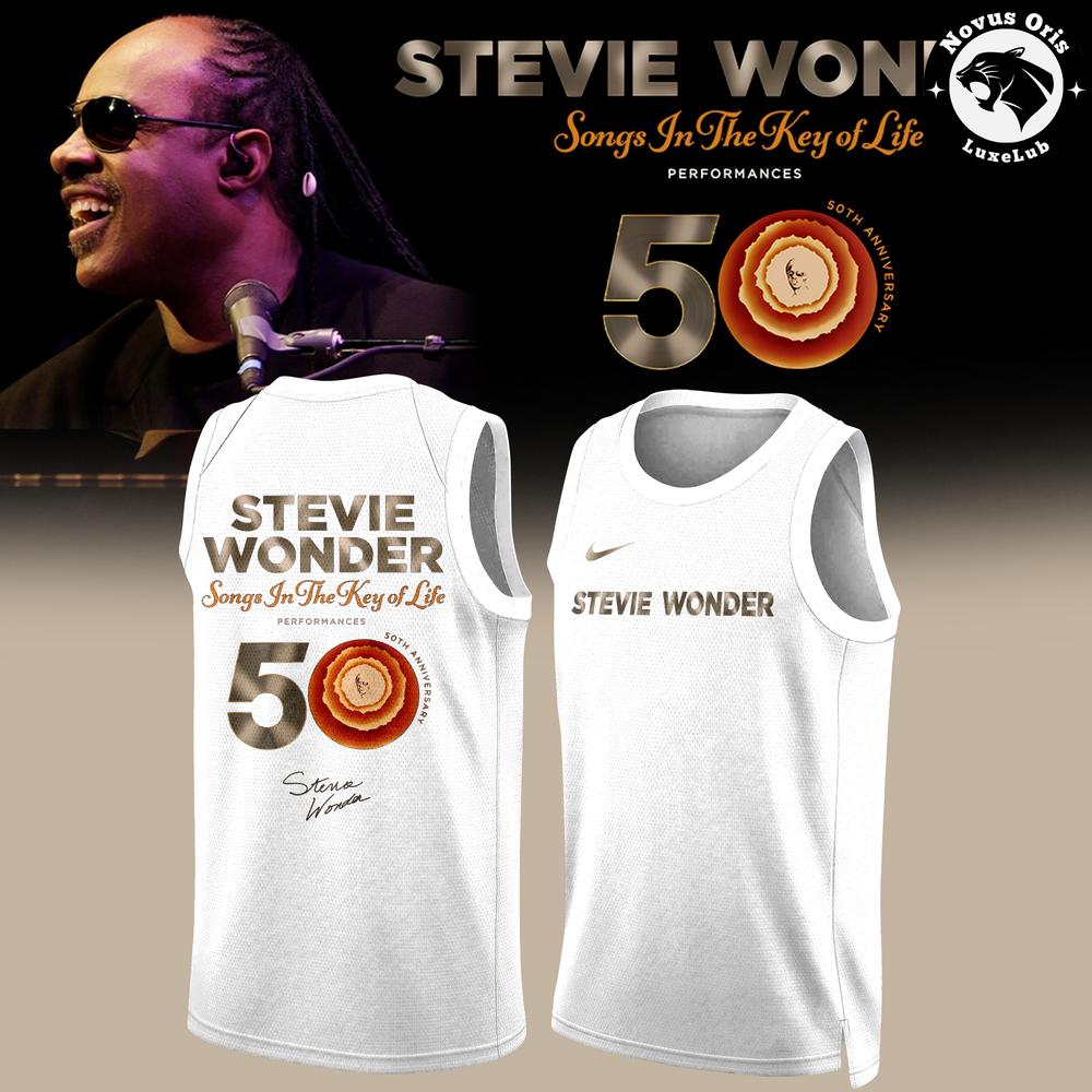 Stevie Wonder Songs in the Key of Life 50th Anniversary Basketball Jersey