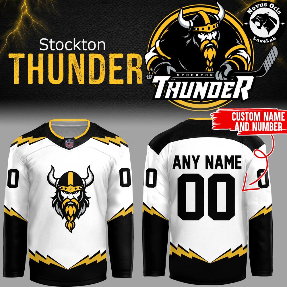 Stockton Thunder FPHL 2026 Custom Hockey Jersey 1 - Unicasport Stockton Thunder FPHL 2026 Custom Hockey Jersey