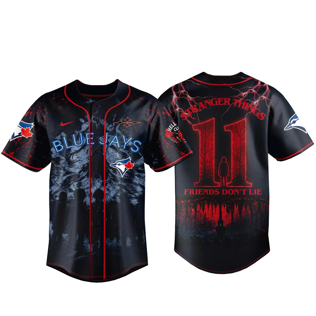 Stranger Things x Toronto Blue Jays Baseball Jersey