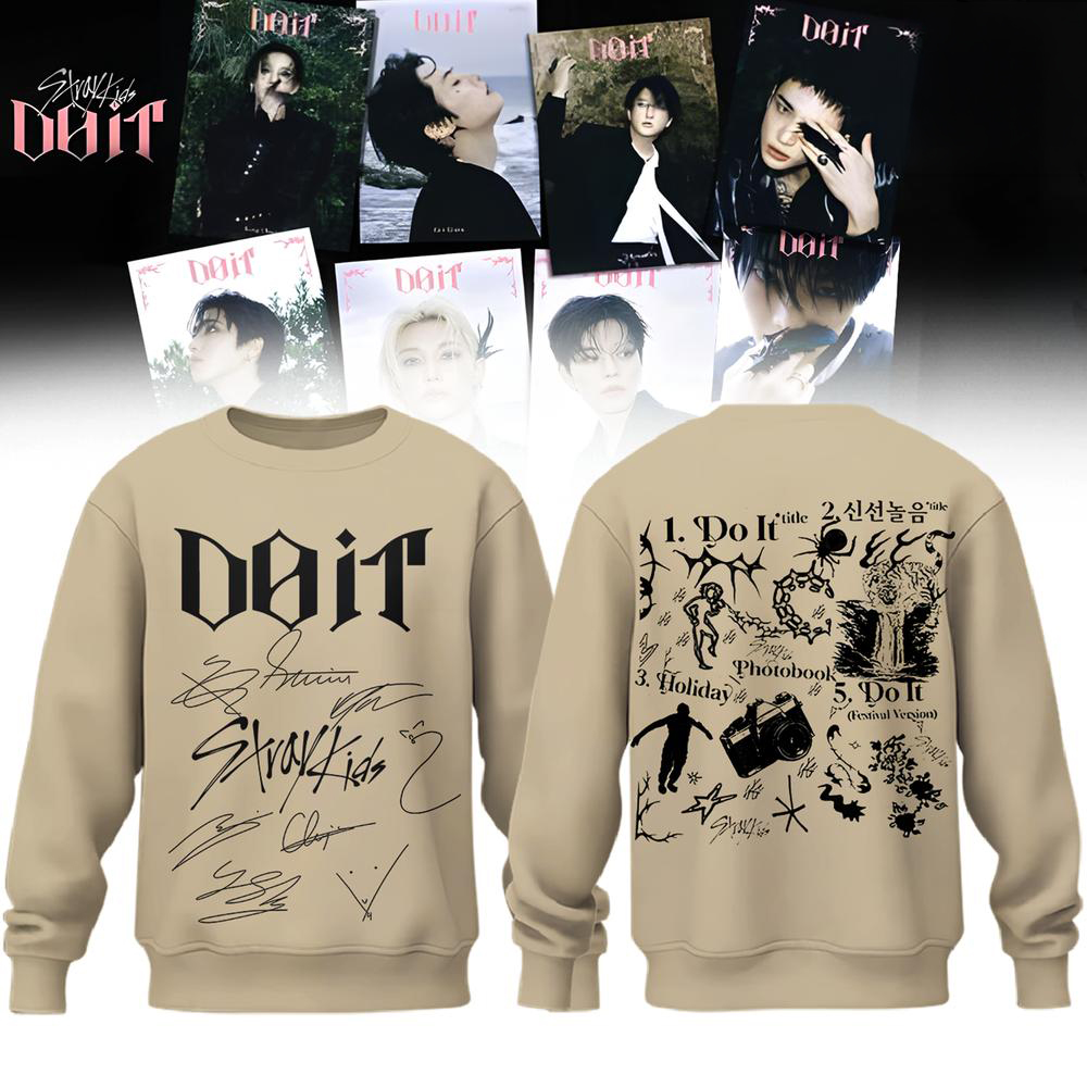 Stray Kids Beige K Pop Limited Edition Sweatshirt
