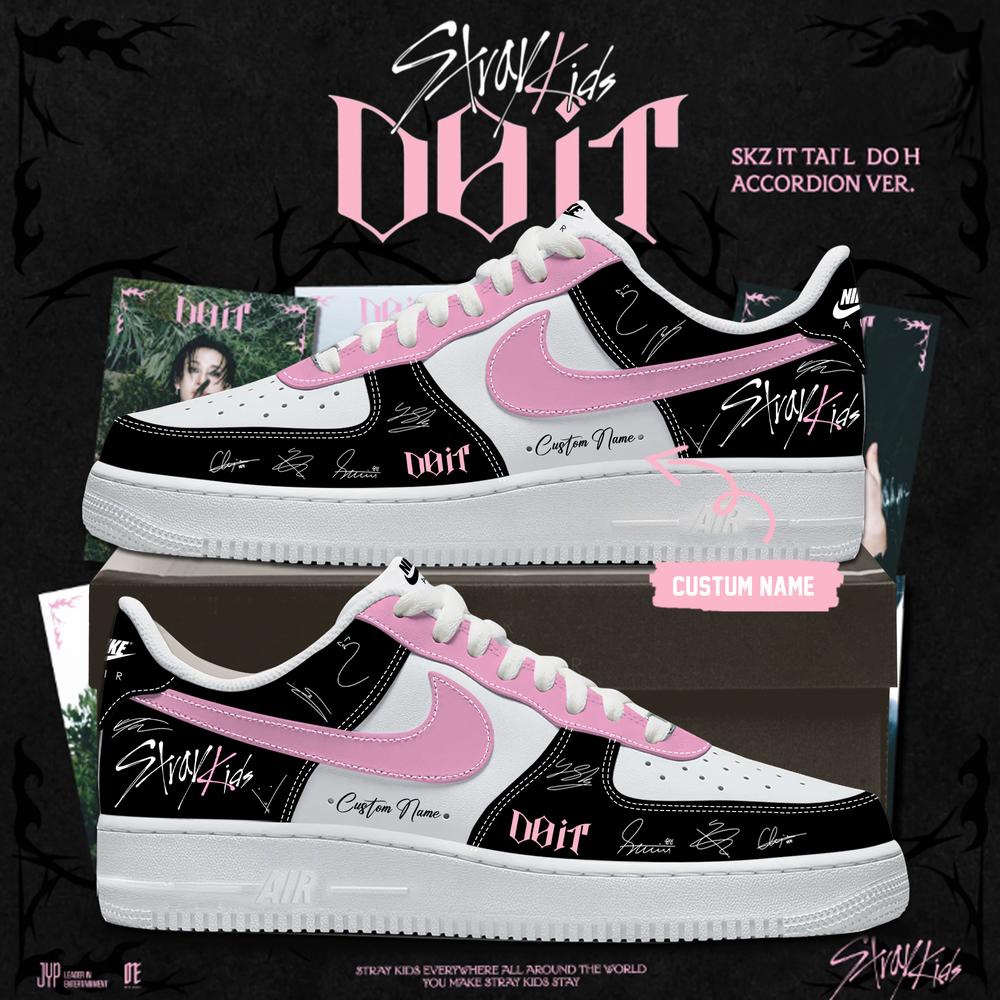 Stray Kids Black and Pink Do It Sneakers