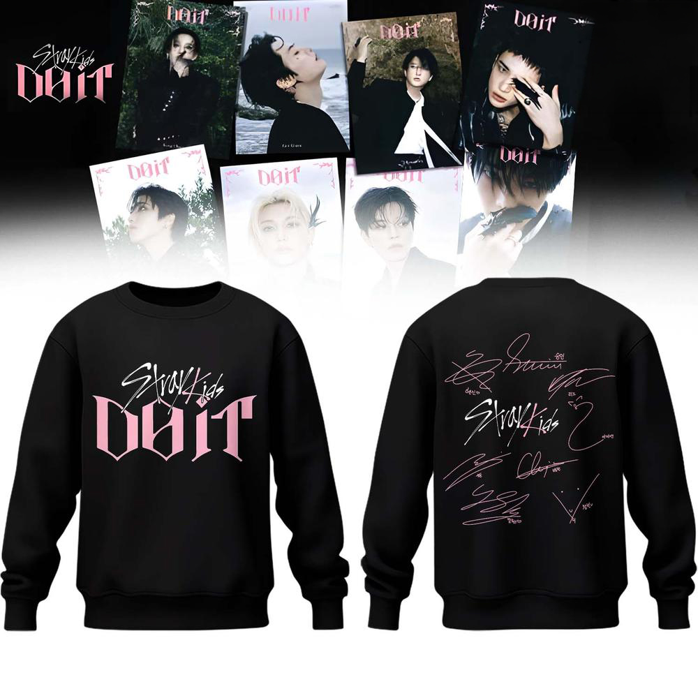 Stray Kids Black Do It Music Graphic Sweatshirt