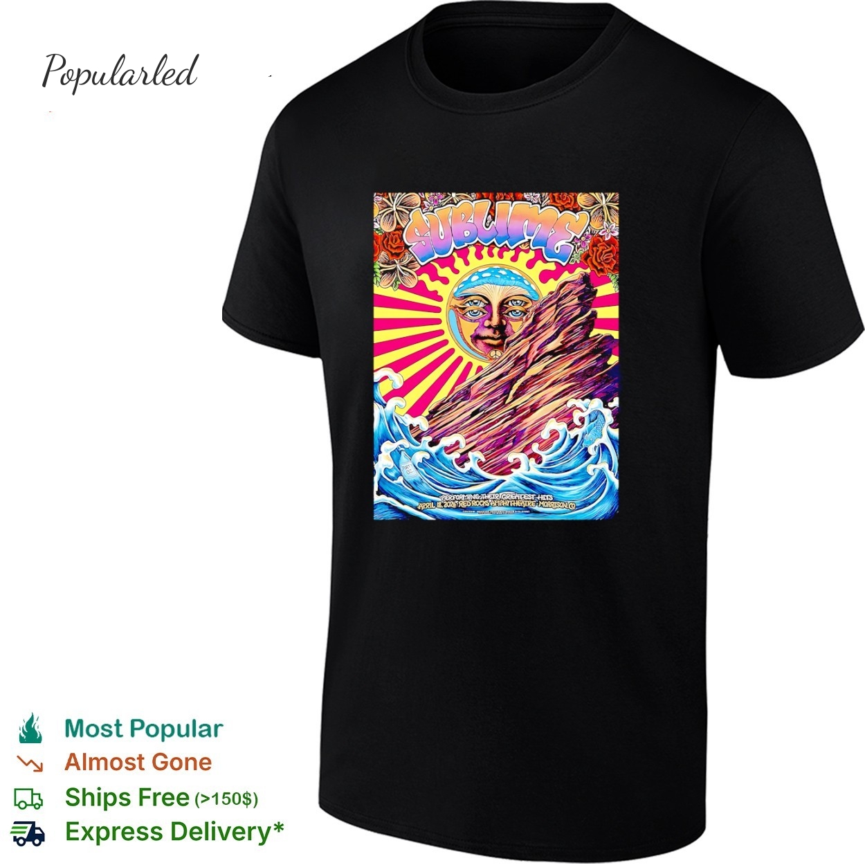 Sublime Morrison Colorado 2026 Night 2 Venue Live At Red Rocks Amphitheatre On April 18 2026 shirt
