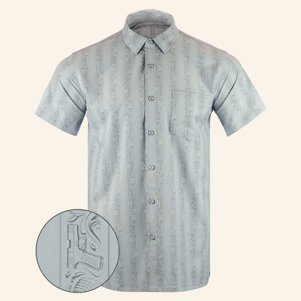 Subtle Gray Button Down Shirt Tactical Hawaiian Shirt Present Ideas For Dad