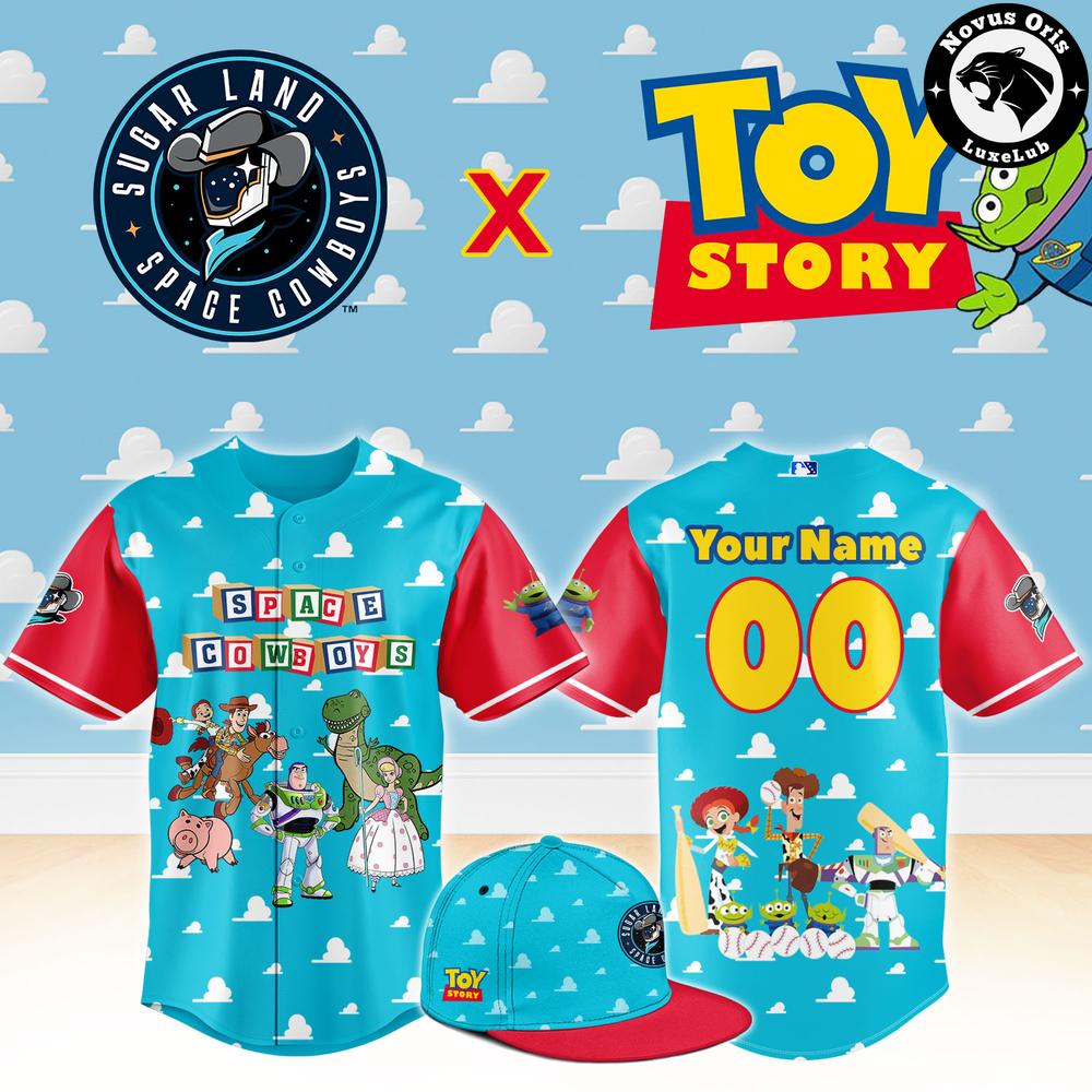 Sugar Land Space Cowboys x Toy Story Night Woody Buzz Lightyear Custom Baseball Jersey 1 - Unicasport Sugar Land Space Cowboys x Toy Story Night Woody Buzz Lightyear Custom Baseball Jersey