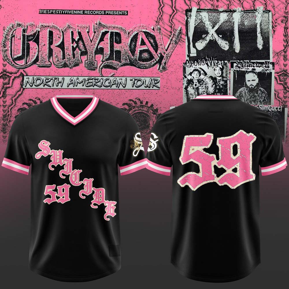 Suicideboys Grey Day Tour 2026 Pink Gothic 59 Football Jersey 1 - Unicasport Suicideboys Grey Day Tour 2026 Pink Gothic 59 Football Jersey
