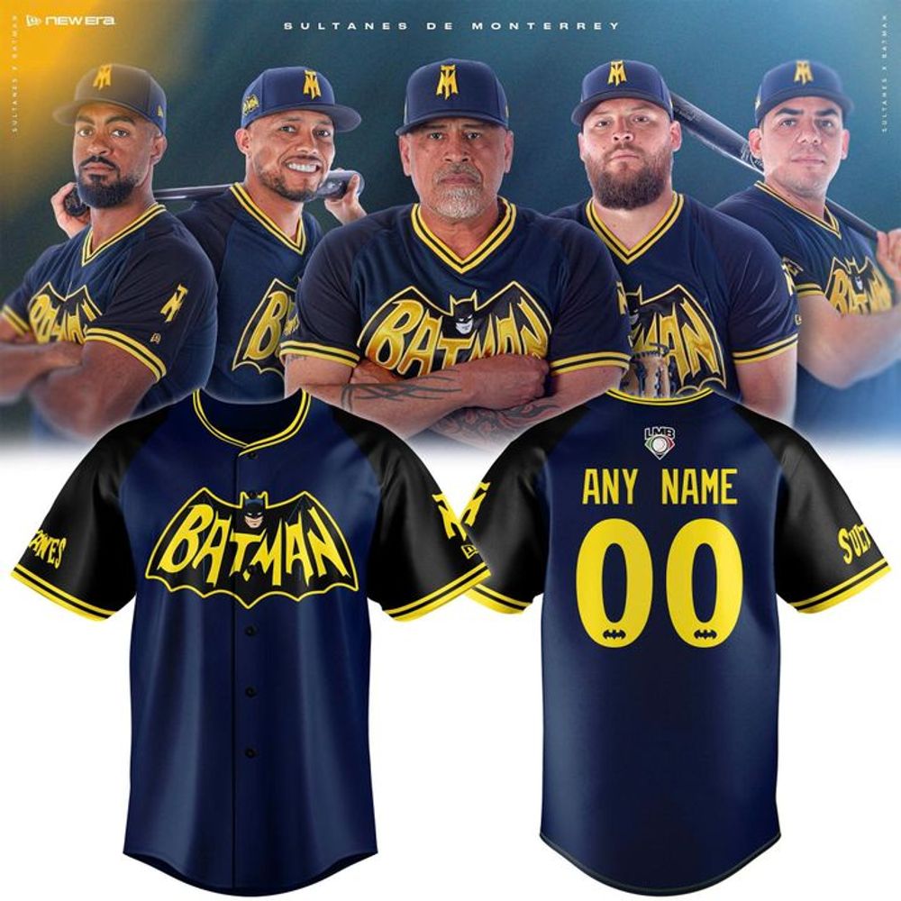 Sultanes de Monterrey x Batman Night 2026 Special Baseball Jersey