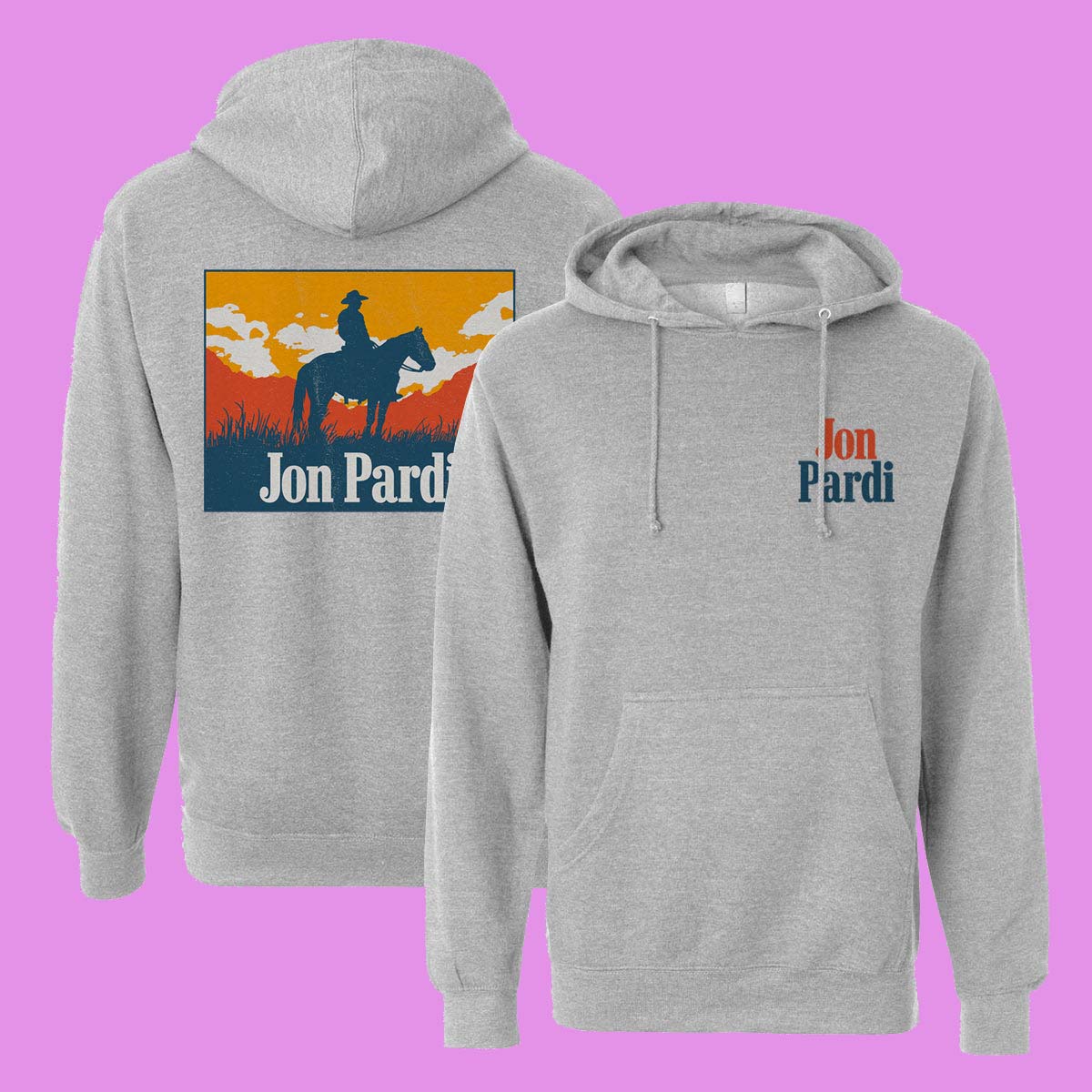 Jon Pardi Sunset Cowboy Pullover Hoodie 2026 Tour Merchandise Gift for Fans