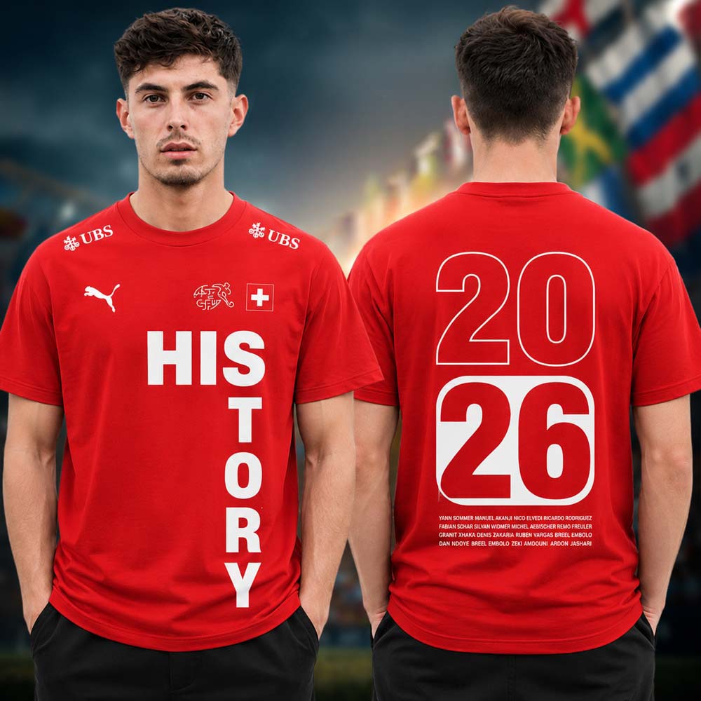Switzerland Tribute History World Cup 2026 Player Squad Unisex T Shirt