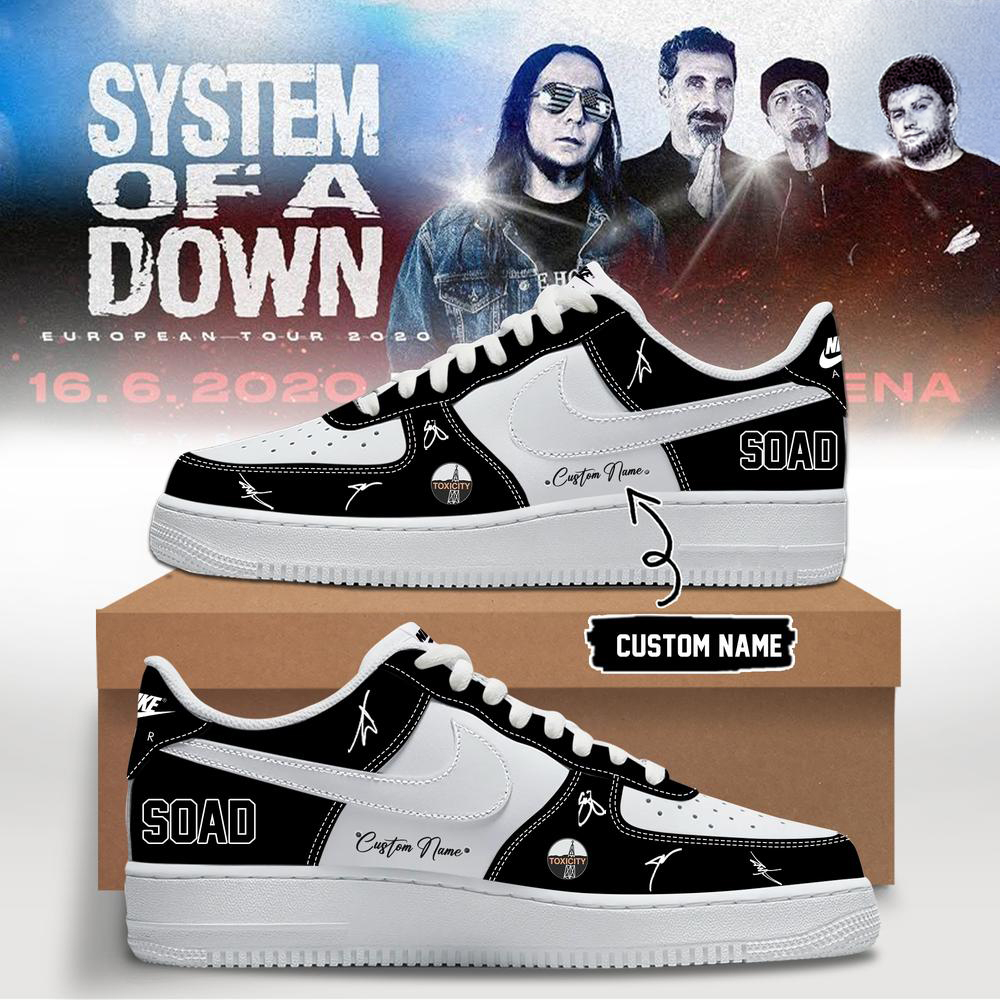 System Of A Down Black Europe Tour Fan Sneakers