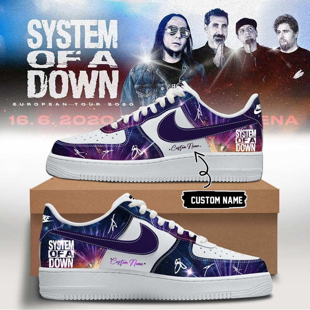 System Of A Down Purple Europe UK Stadium Tour Sneakers