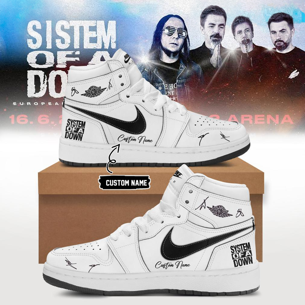 System of a Down Europe UK Stadium Tour AJ1 Shoes