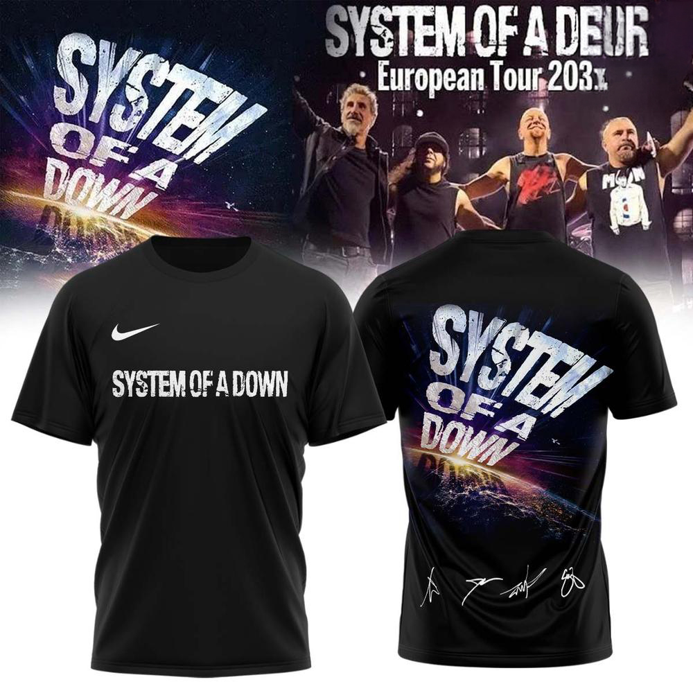 System Of A Down Europe UK Stadium Tour 2026 TShirt