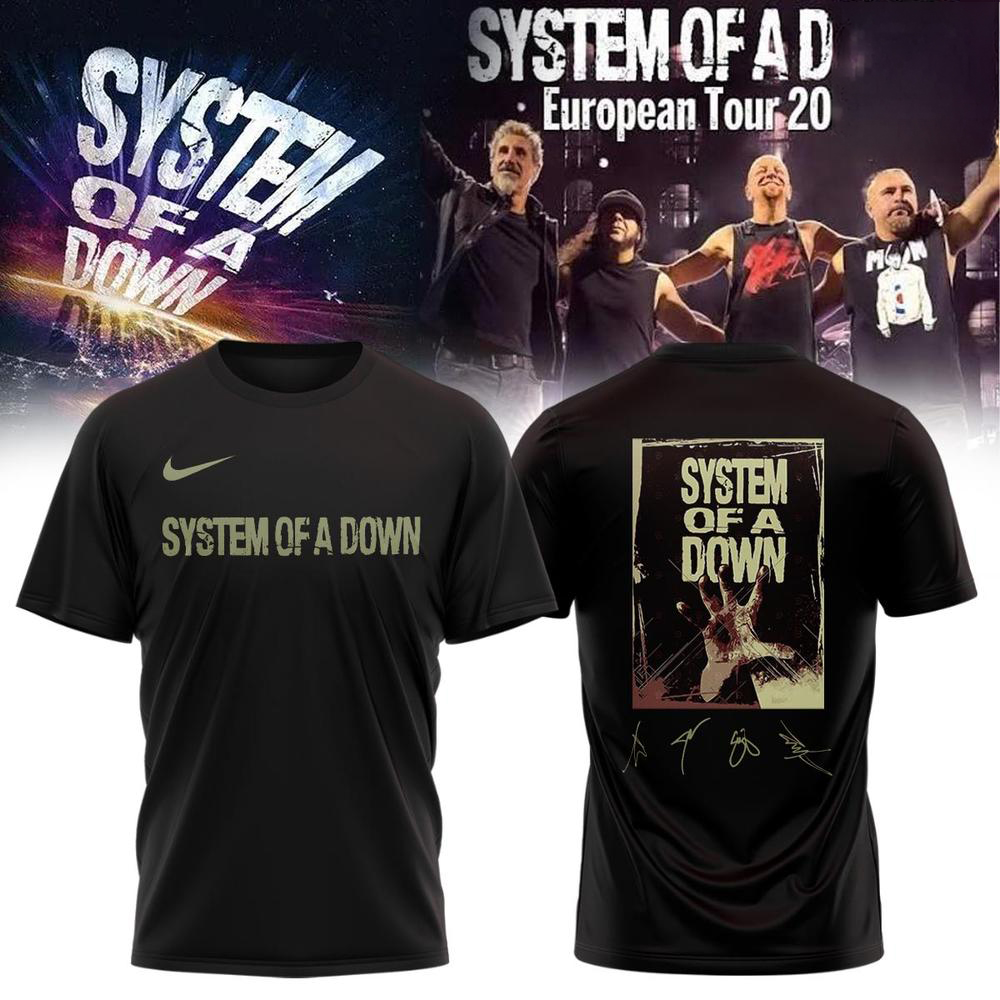 System Of A Down Europe UK Stadium Tour 2026 TShirt 3