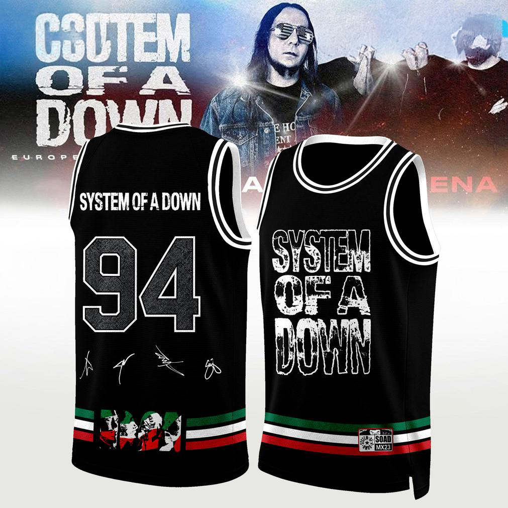 System of a Down Europe UK Basketball Jersey