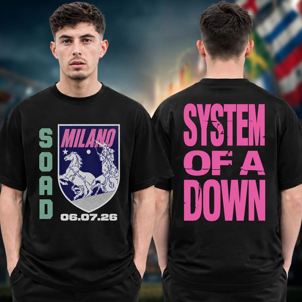 System Of A Down Exclusive Event Tee Milano At Ippodromo Snai La Maura In Milan IT On July 6 2026 Two Sided Unisex T Shirt
