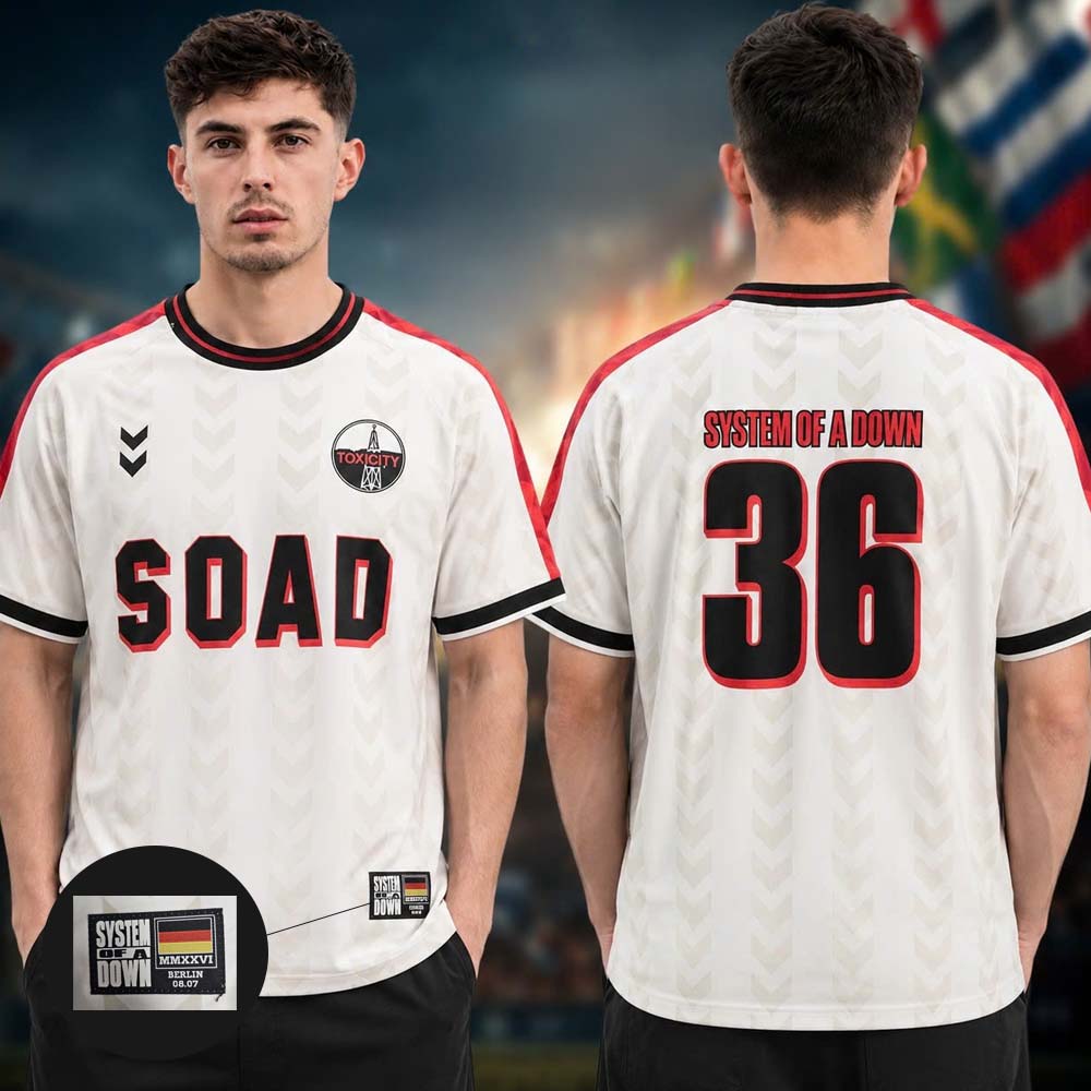 System of a Down Germany White Football Jersey