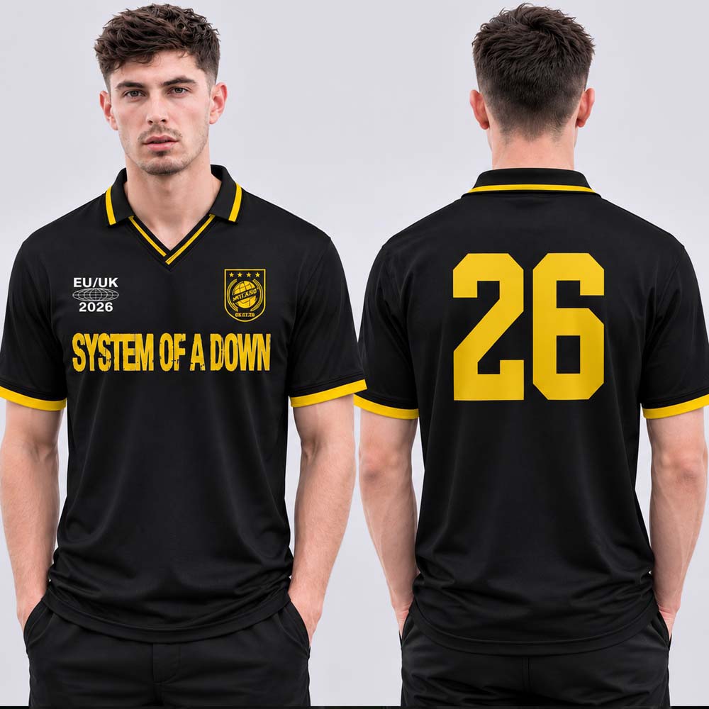 System of a Down Milano Italy Exclusive V Neck Polo Jersey