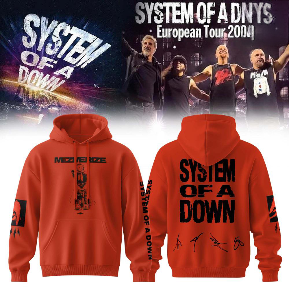 System Of A Down Red Europe Tour 2026 Concert Hoodie