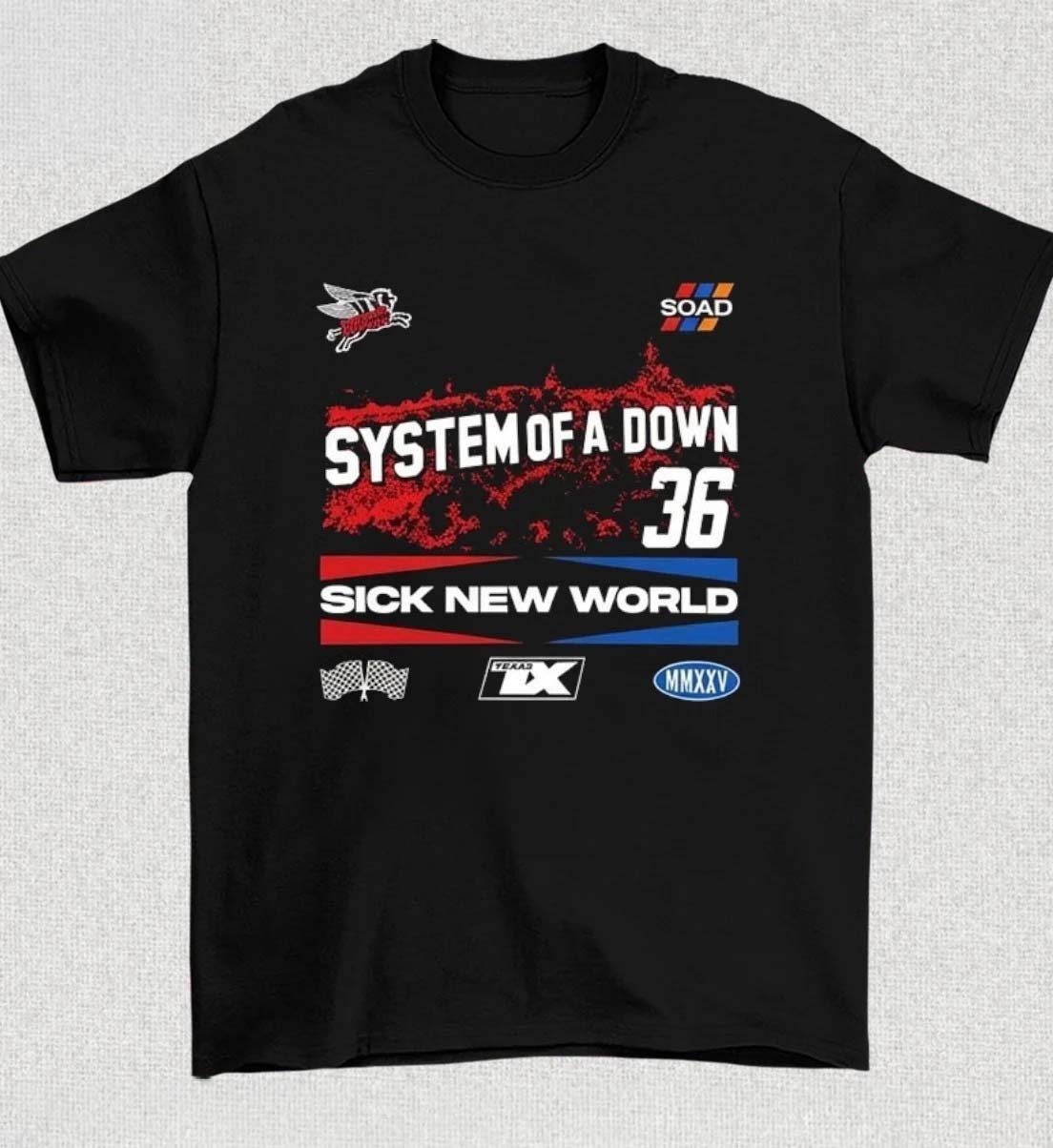 System Of A Down Sick New World Fort Worth Texas Merch Event Racing Number 36 At Motor Speedway On October 24 2026 TX USA Shirt
