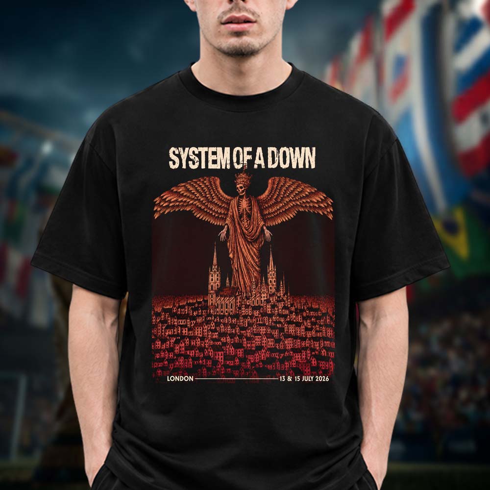 System Of A Down SOAD Event Poster London England 2026 Pop Up Exclusive July 13 15 2026 Unisex T Shirt