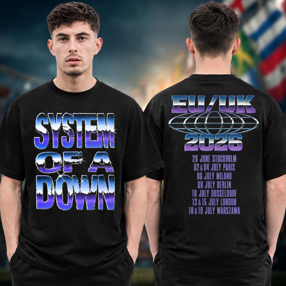 System Of A Down SOAD EU And UK Tour 2026 Two Sided Tour Dates Unisex T Shirt