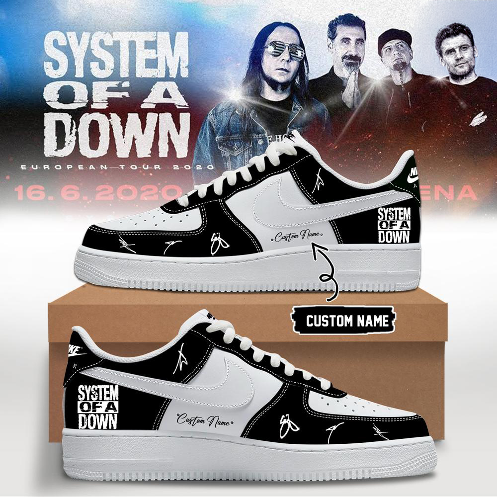 System Of A Down White Europe UK Stadium Sneakers