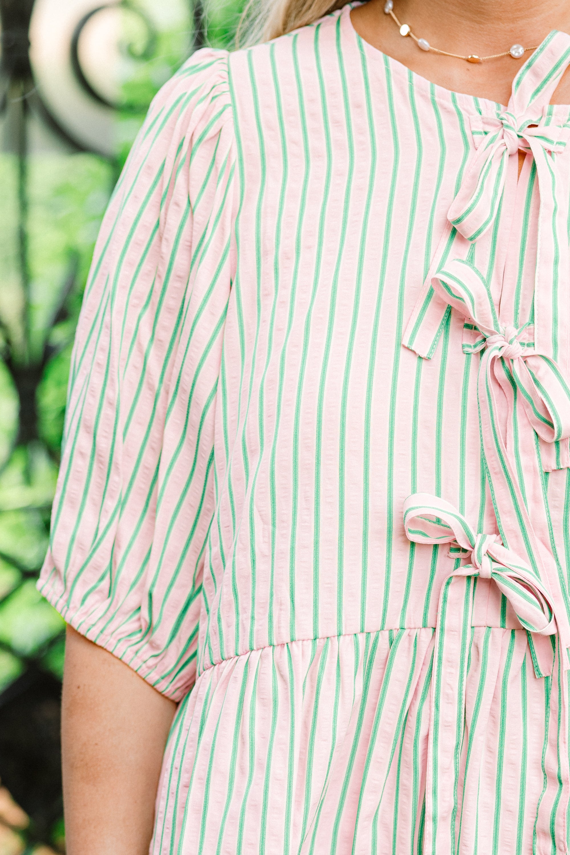 Take It Easy Now Top, Pink-Green 4 Take It Easy Now Top, Pink-Green - Image 4