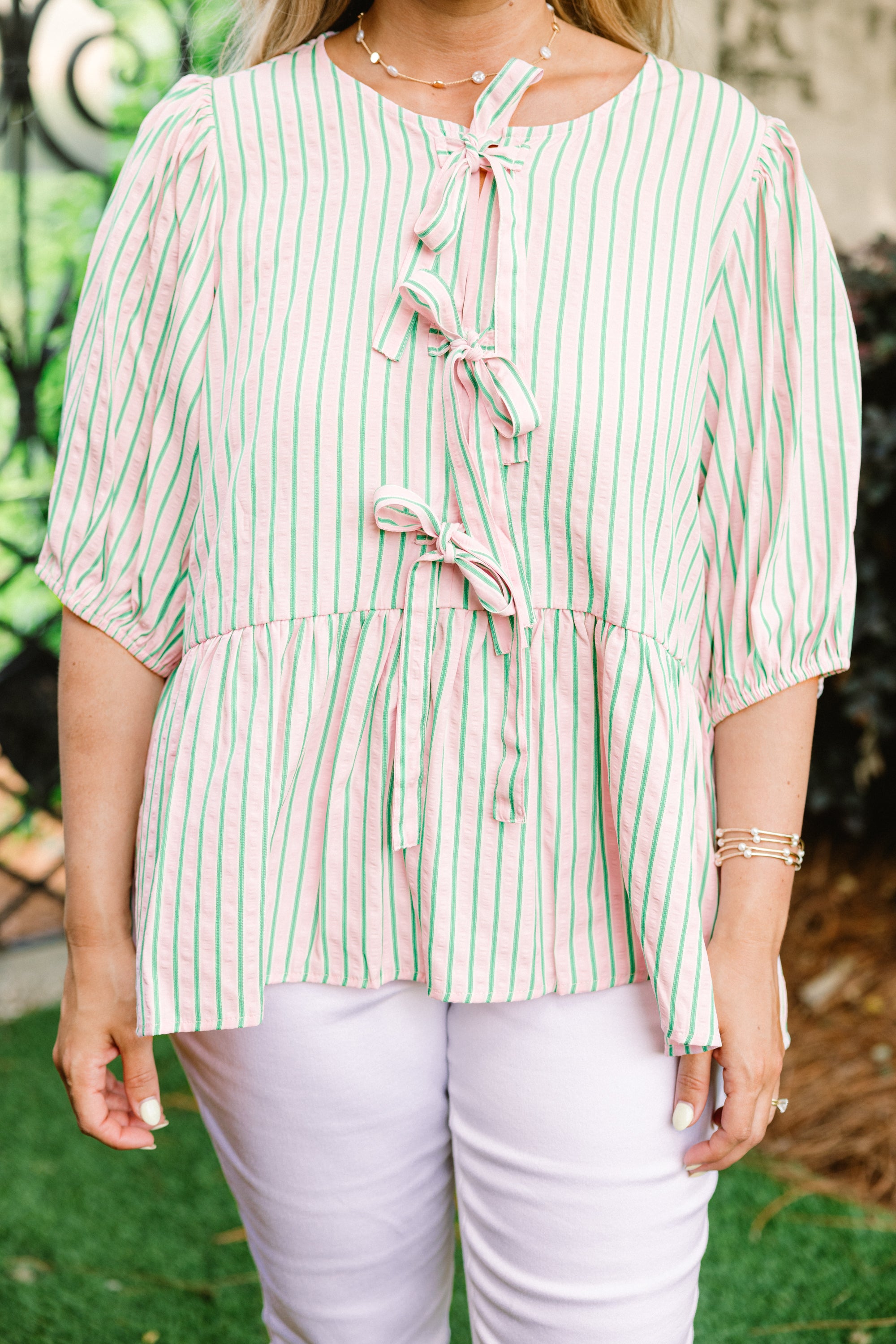 Take It Easy Now Top, Pink-Green 5 Take It Easy Now Top, Pink-Green - Image 5