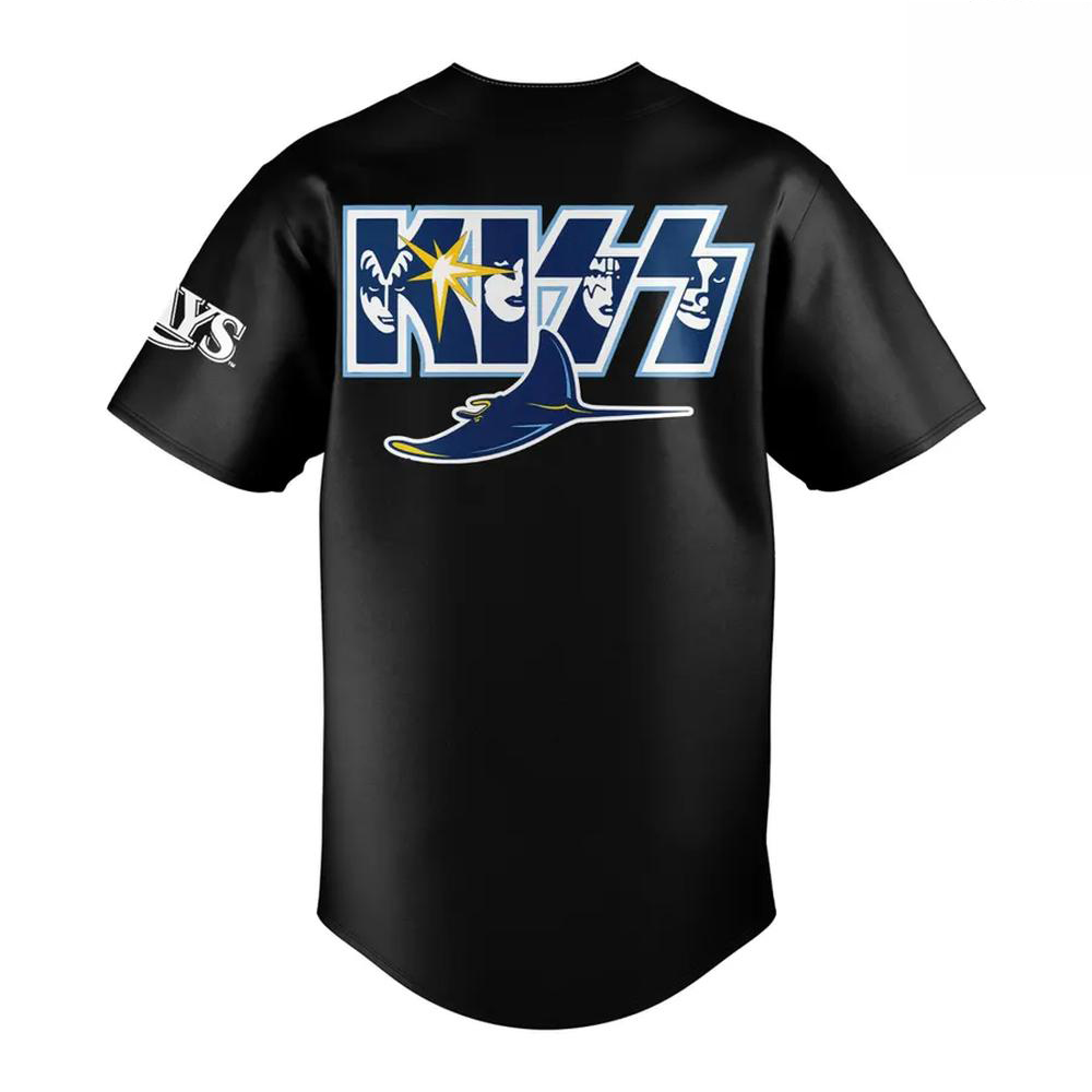 Tampa Bay Rays KISS Forever Black Rock Baseball Jersey - Image 3