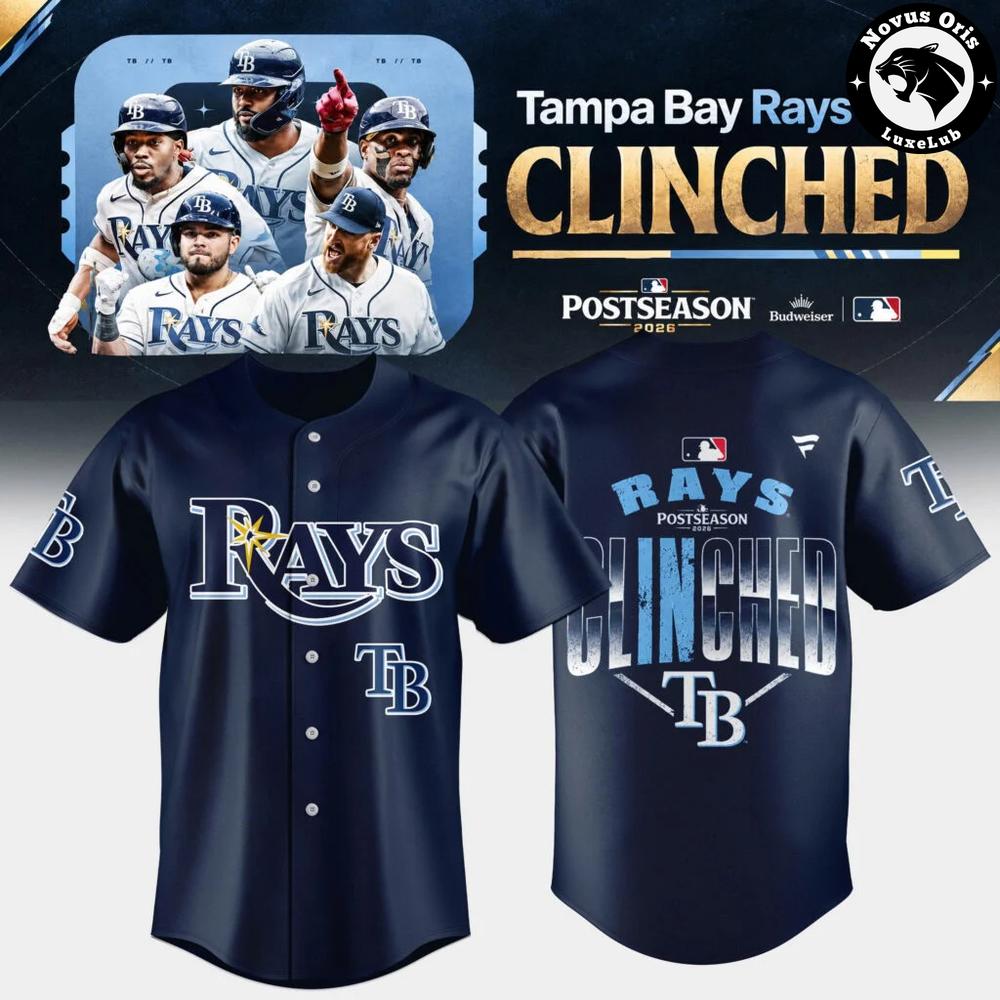 Tampa Bay Rays Postseason Clinched Win Our Way 2026 Baseball Jersey 1 - Unicasport Tampa Bay Rays Postseason Clinched Win Our Way 2026 Baseball Jersey