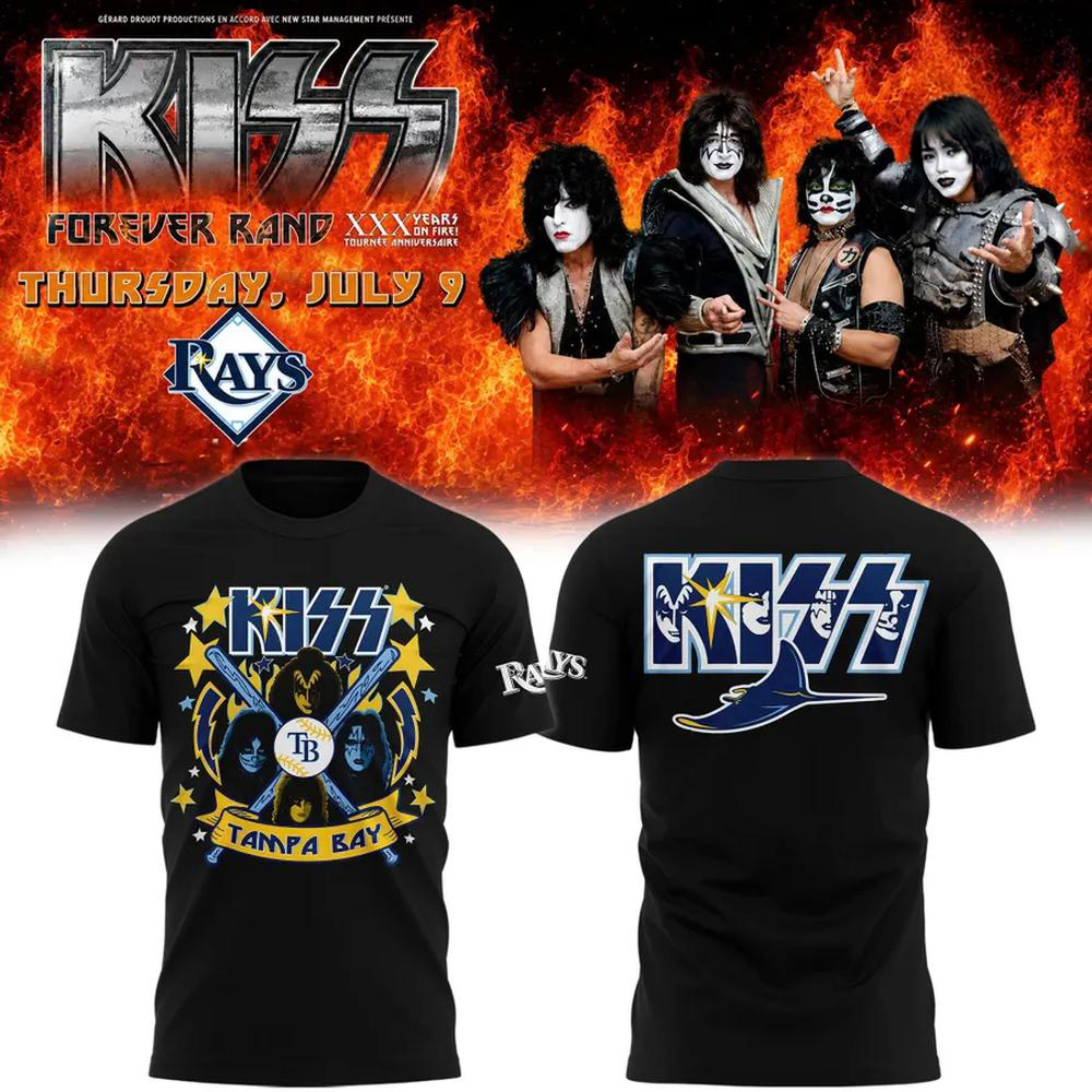 Tampa Bay Rays x KISS Forever Band Tour 2026 TShirt